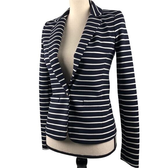 Michael Kors Navy Blue /White Stripped Blazer 2 - Picture 1 of 10